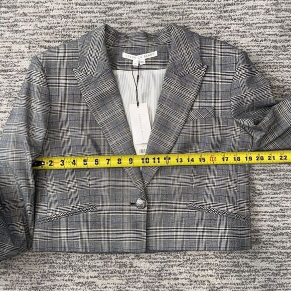 NWT Veronica Beard Fabiola Plaid Crop Blazer Size 12 - Picture 11 of 16